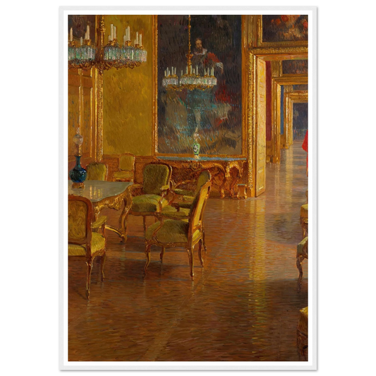 Interieur im Winterpalais des Prinzen Eugen von Savoyen in der Himmelpfortgasse (1907-1908) Art Print | Carl Moll - Framed Poster - 30x40 cm / 12x16″ - Black frame