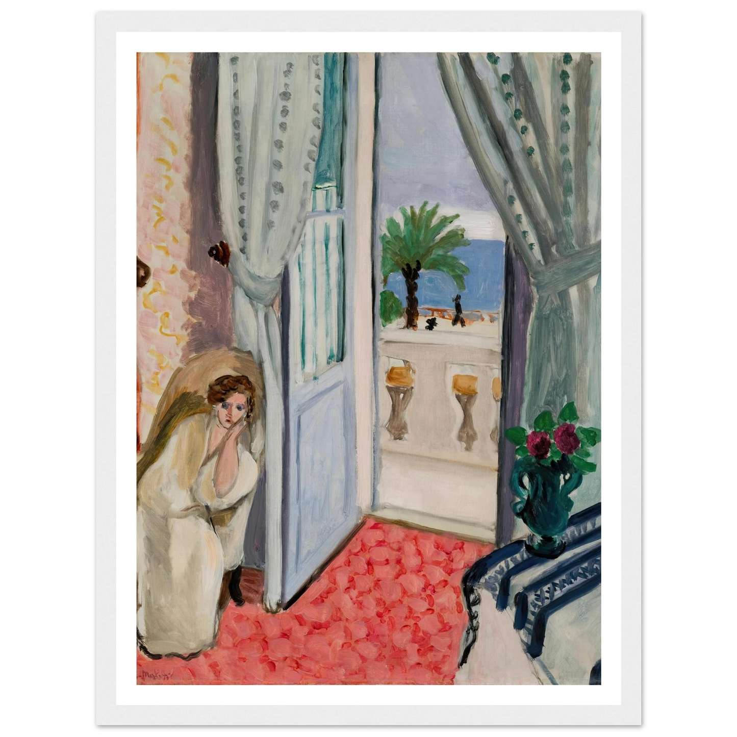 Interior at Nice (1919) Art Print | Henri Matisse - Framed Poster - 30x40 cm / 12x16″ - Black frame