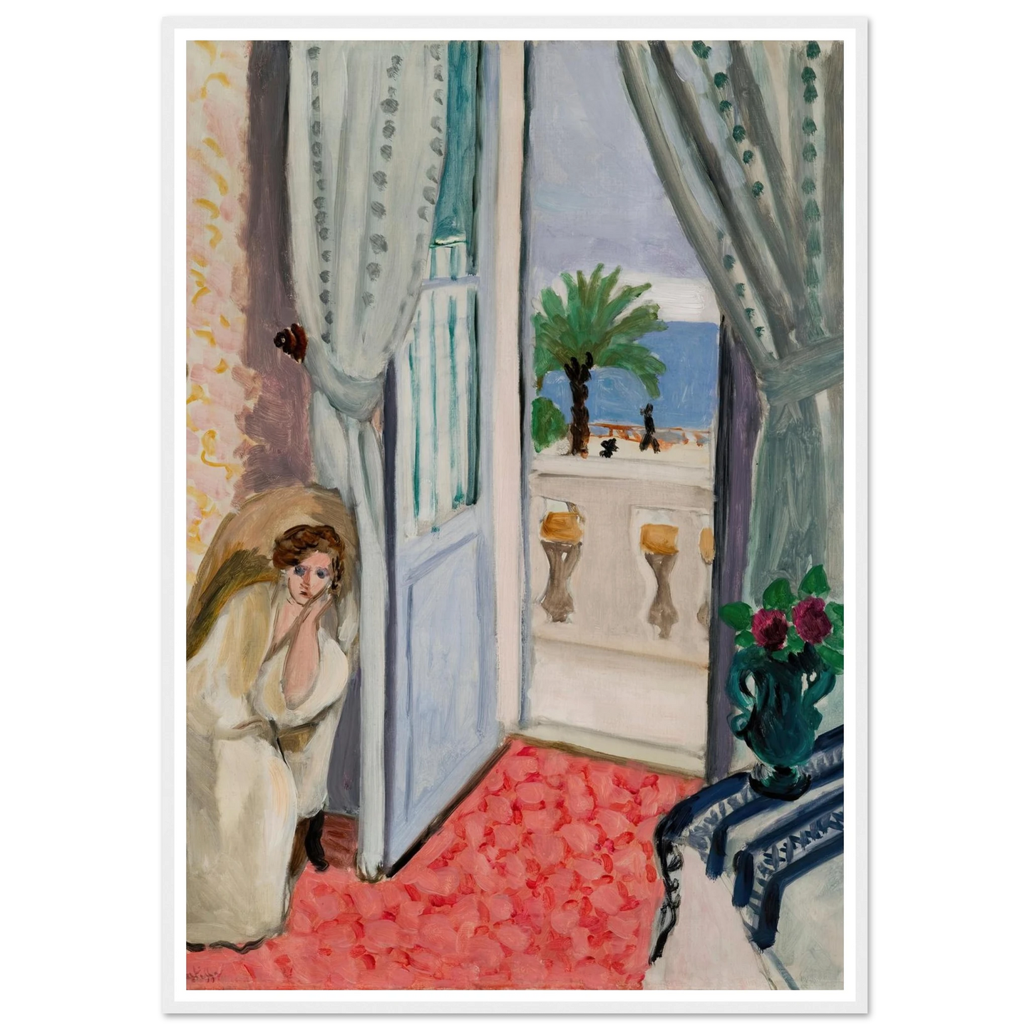 Interior at Nice (1919) Art Print | Henri Matisse - Framed Poster - 30x40 cm / 12x16″ - Black frame