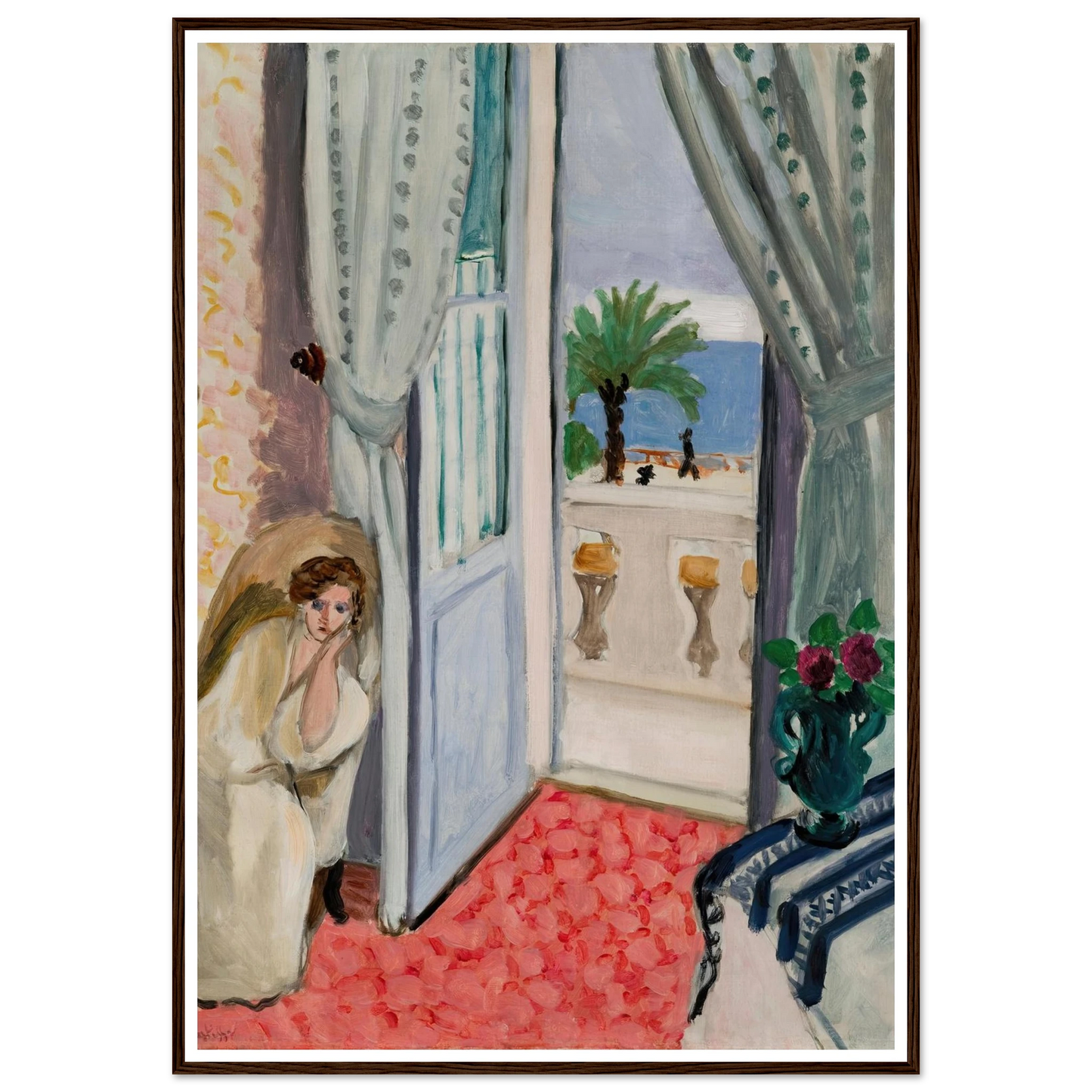 Interior at Nice (1919) Art Print | Henri Matisse - Framed Poster - 30x40 cm / 12x16″ - Black frame