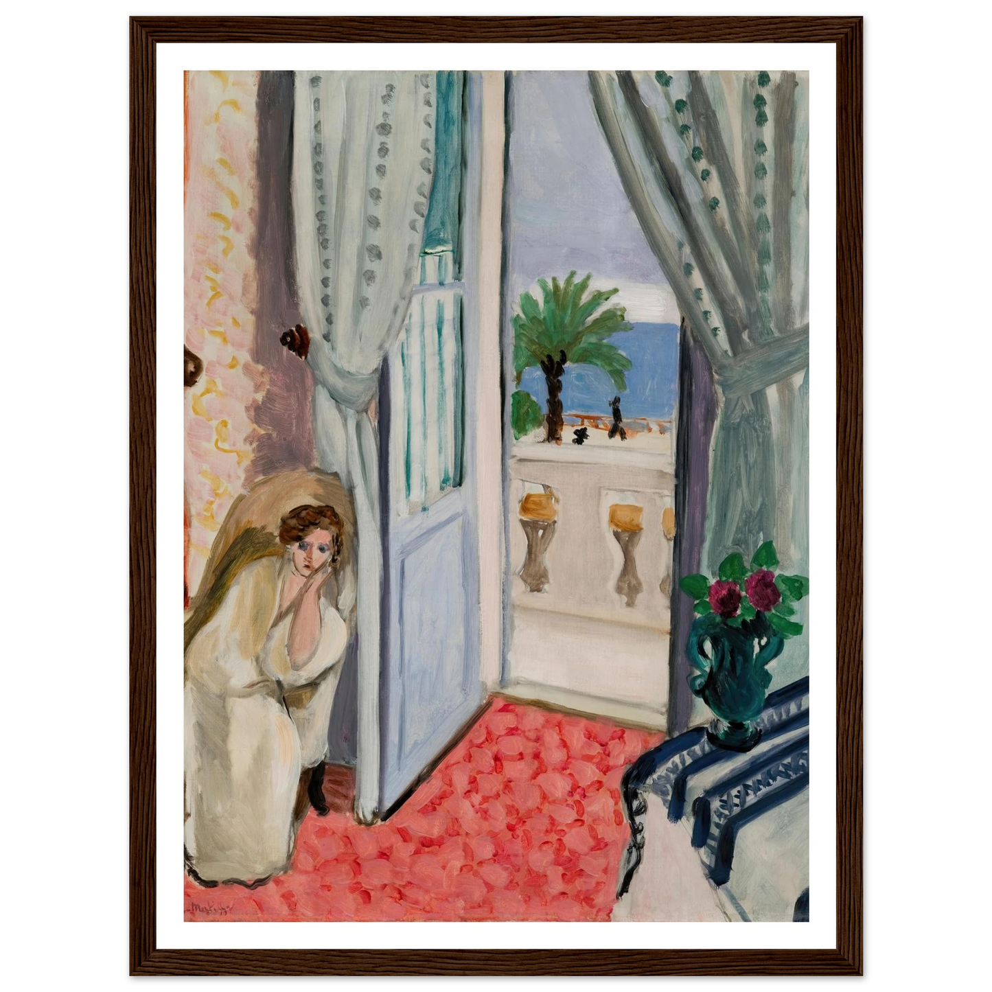 Interior at Nice (1919) Art Print | Henri Matisse - Framed Poster - 30x40 cm / 12x16″ - Black frame