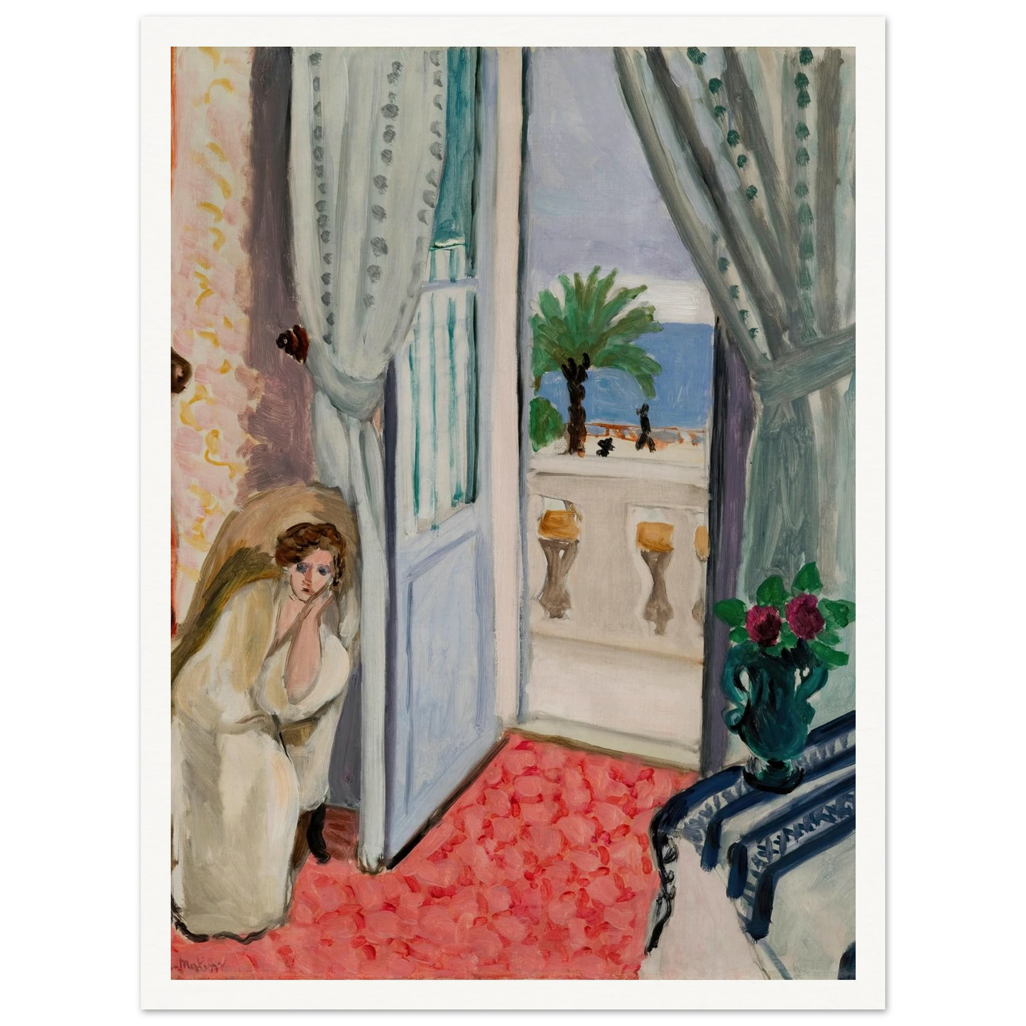 Interior at Nice (1919) Art Print | Henri Matisse - Framed Poster - 30x40 cm / 12x16″ - Black frame