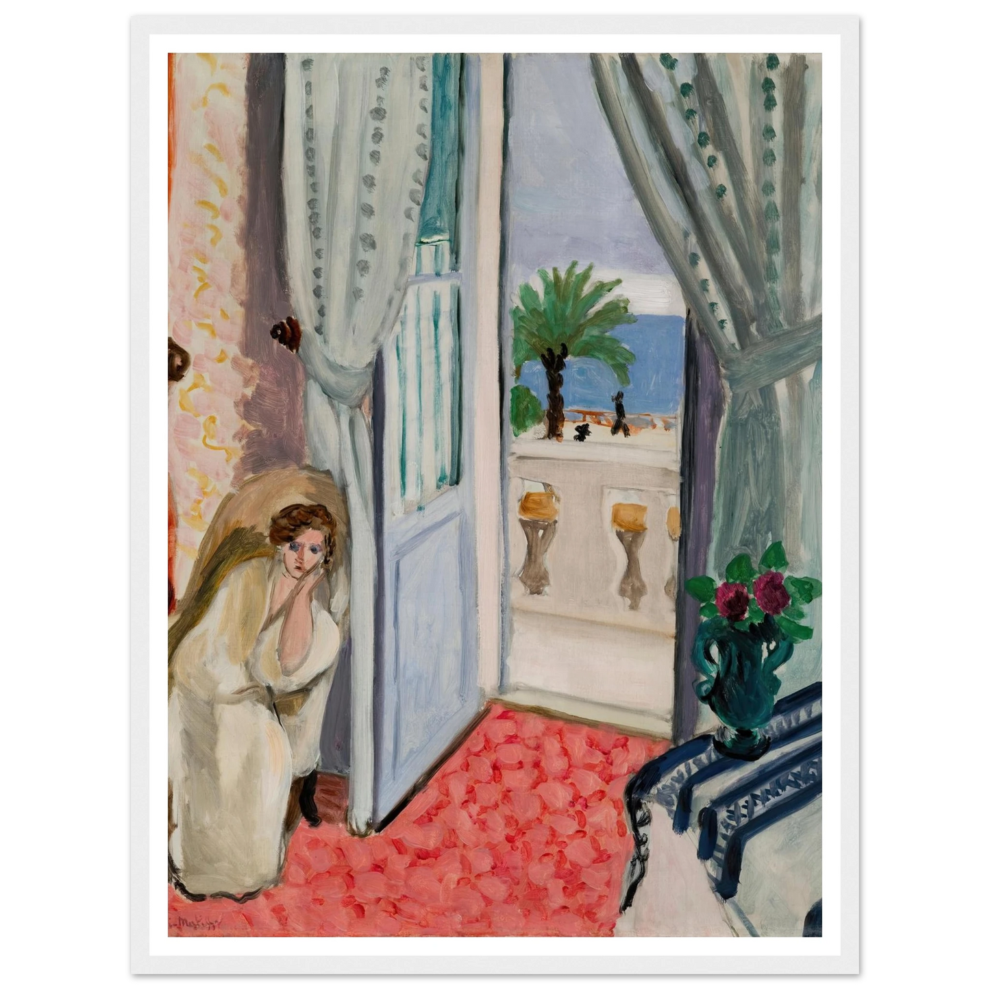 Interior at Nice (1919) Art Print | Henri Matisse - Framed Poster - 30x40 cm / 12x16″ - Black frame