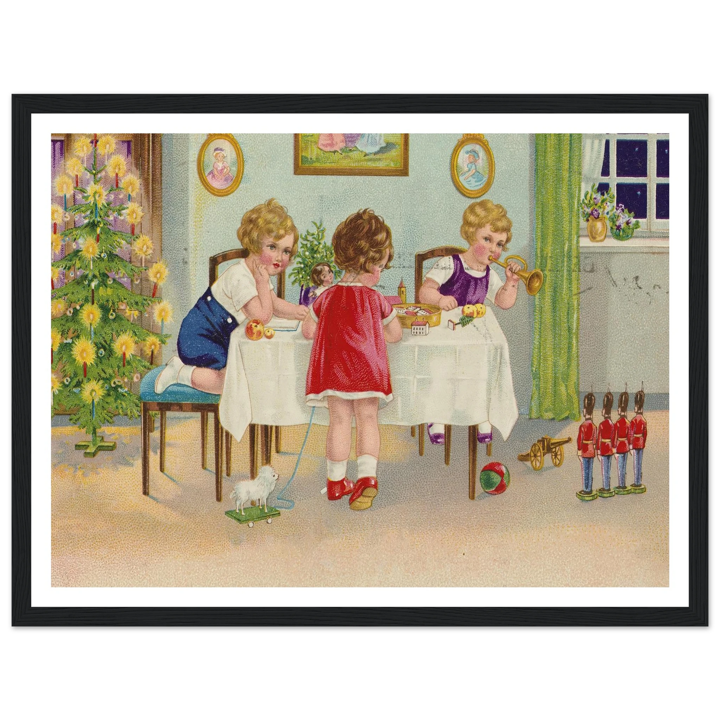 Interior Holiday Minuet - Framed Poster - 30x40 cm / 12x16″ - Black frame