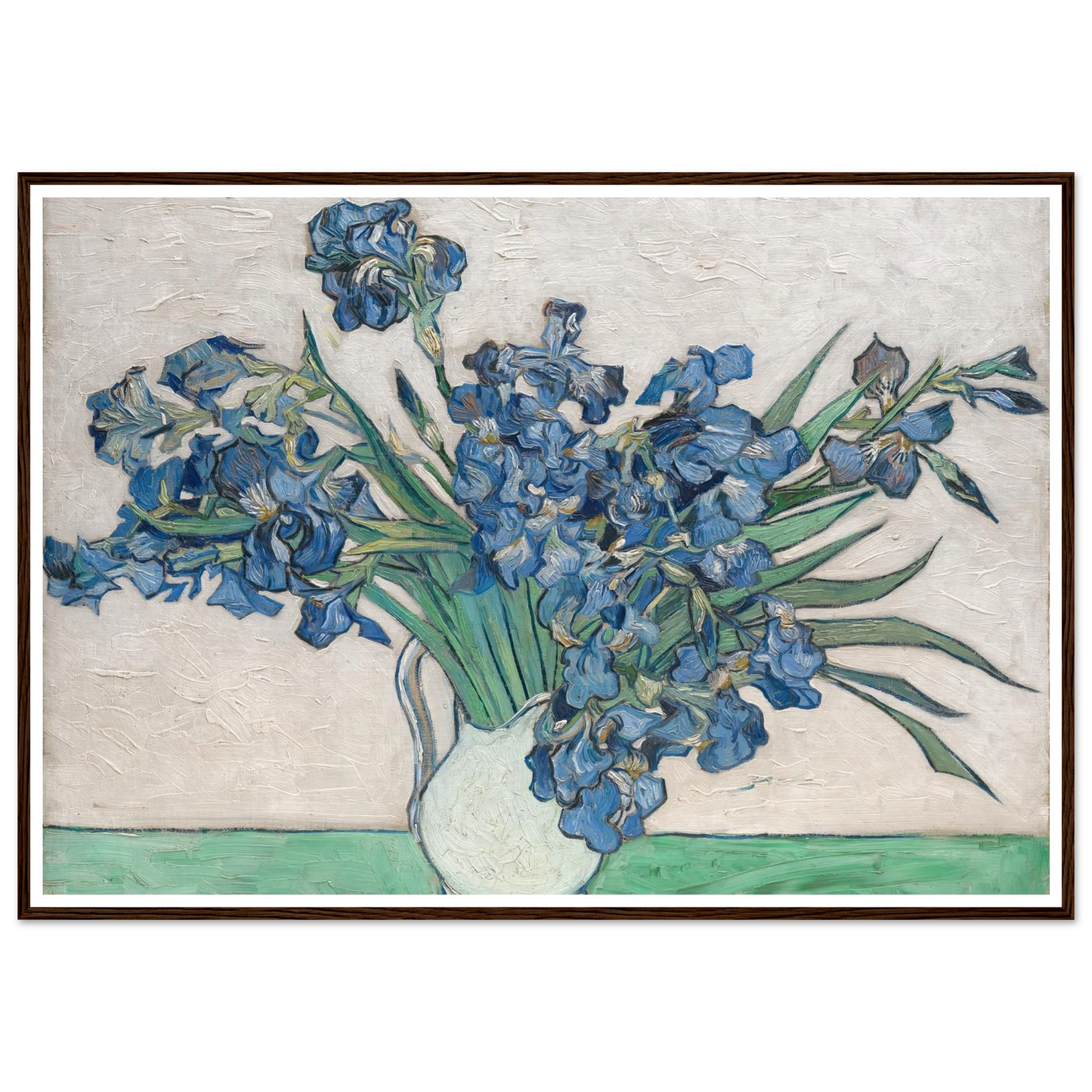 Irises (1890) Art Print | Vincent van Gogh - Framed Poster - 30x40 cm / 12x16″ - Black frame