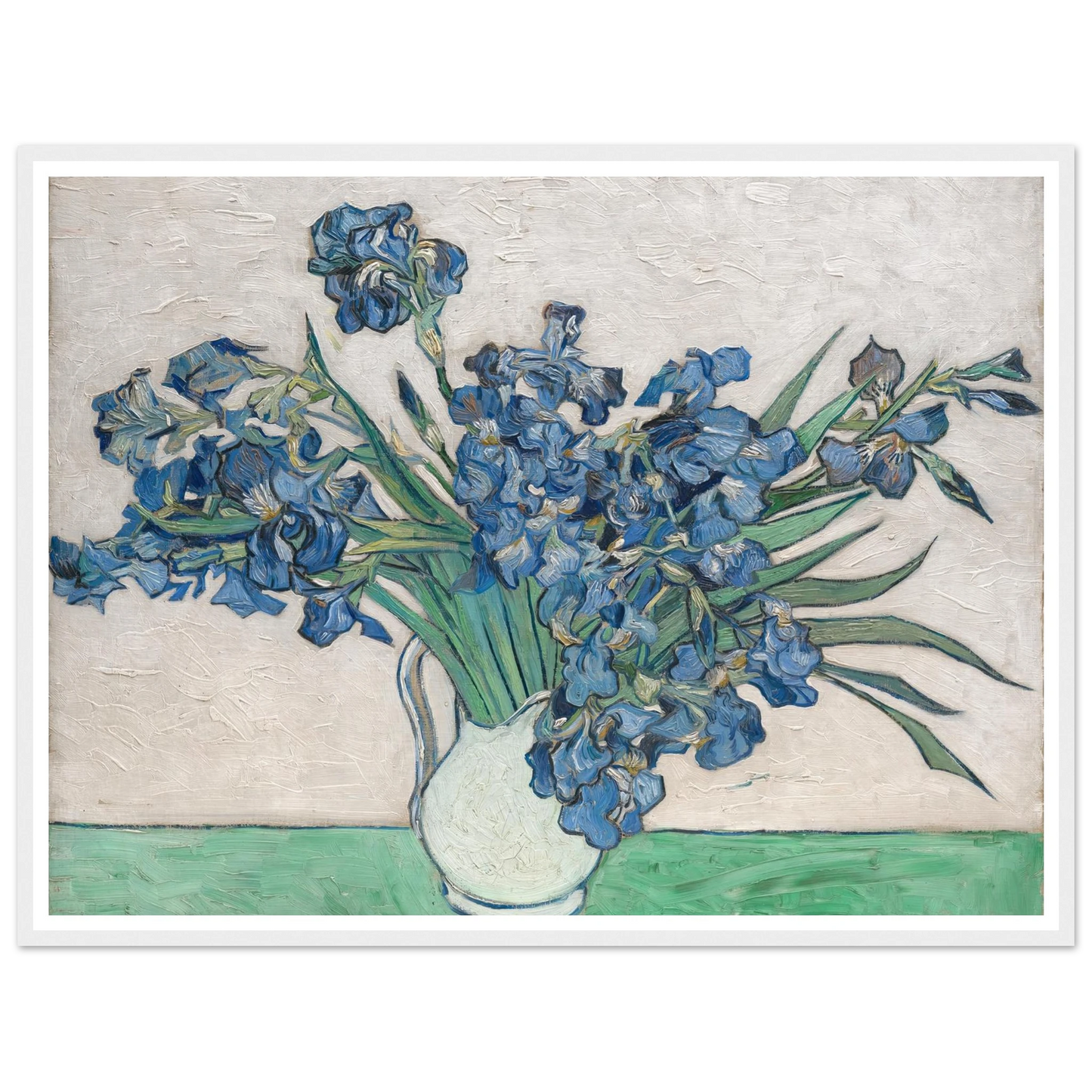 Irises (1890) Art Print | Vincent van Gogh - Framed Poster - 30x40 cm / 12x16″ - Black frame