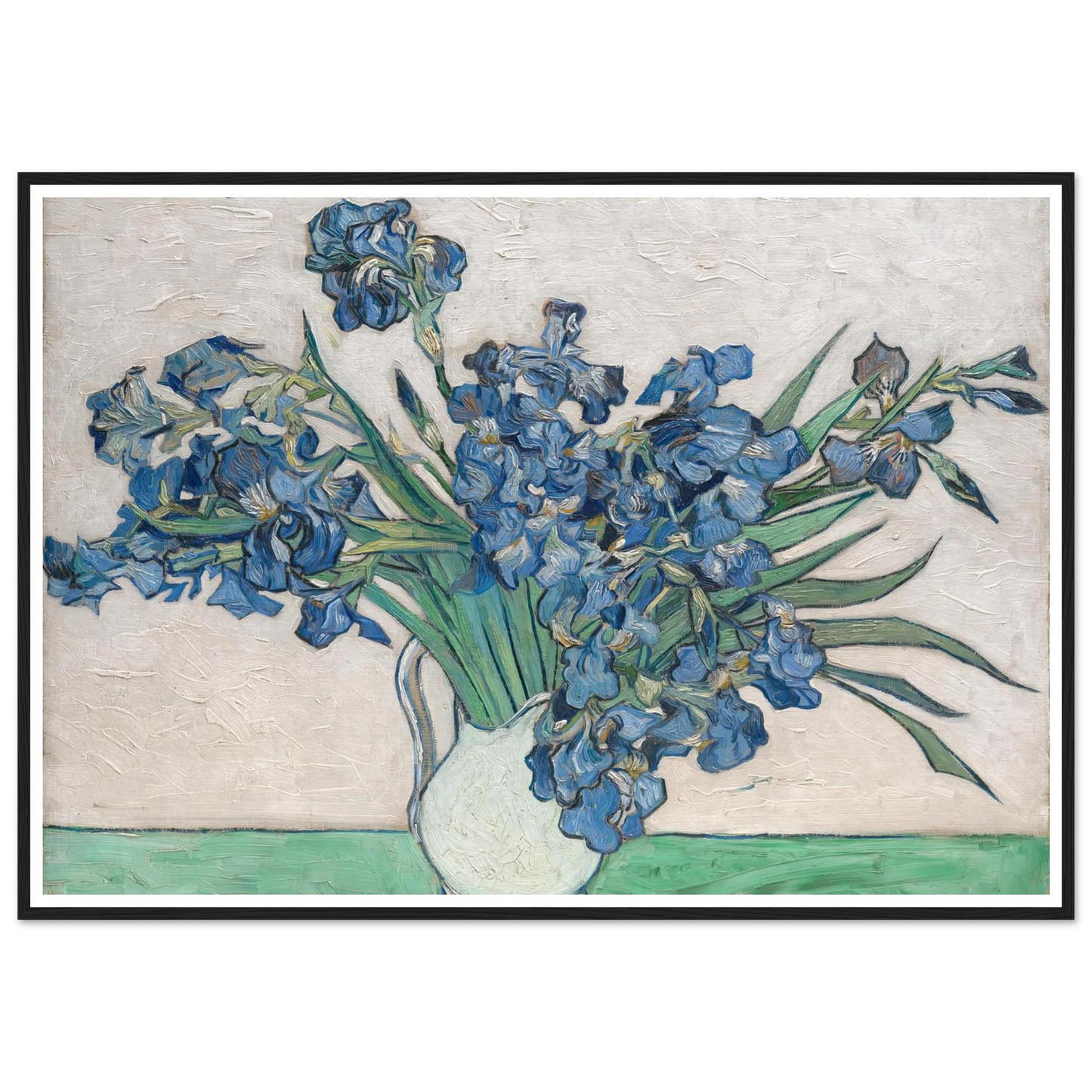 Irises (1890) Art Print | Vincent van Gogh - Framed Poster - 30x40 cm / 12x16″ - Black frame