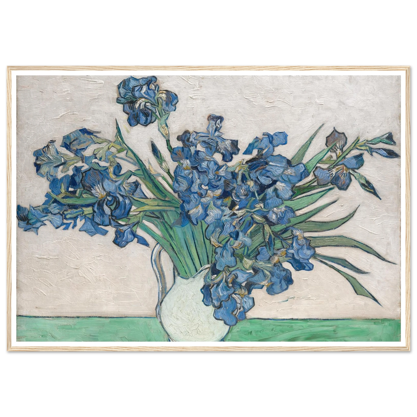 Irises (1890) Art Print | Vincent van Gogh - Framed Poster - 30x40 cm / 12x16″ - Black frame