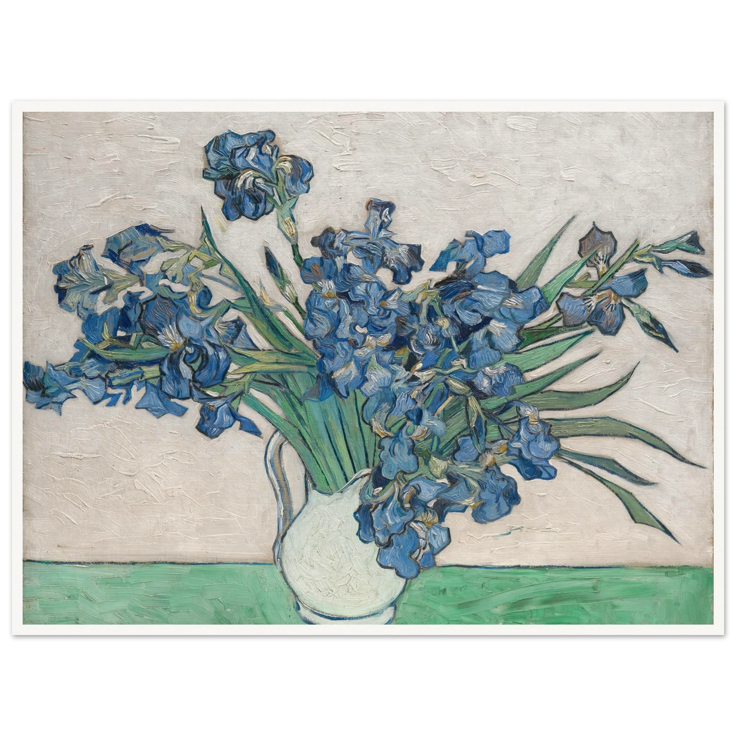 Irises (1890) Art Print | Vincent van Gogh - Framed Poster - 30x40 cm / 12x16″ - Black frame