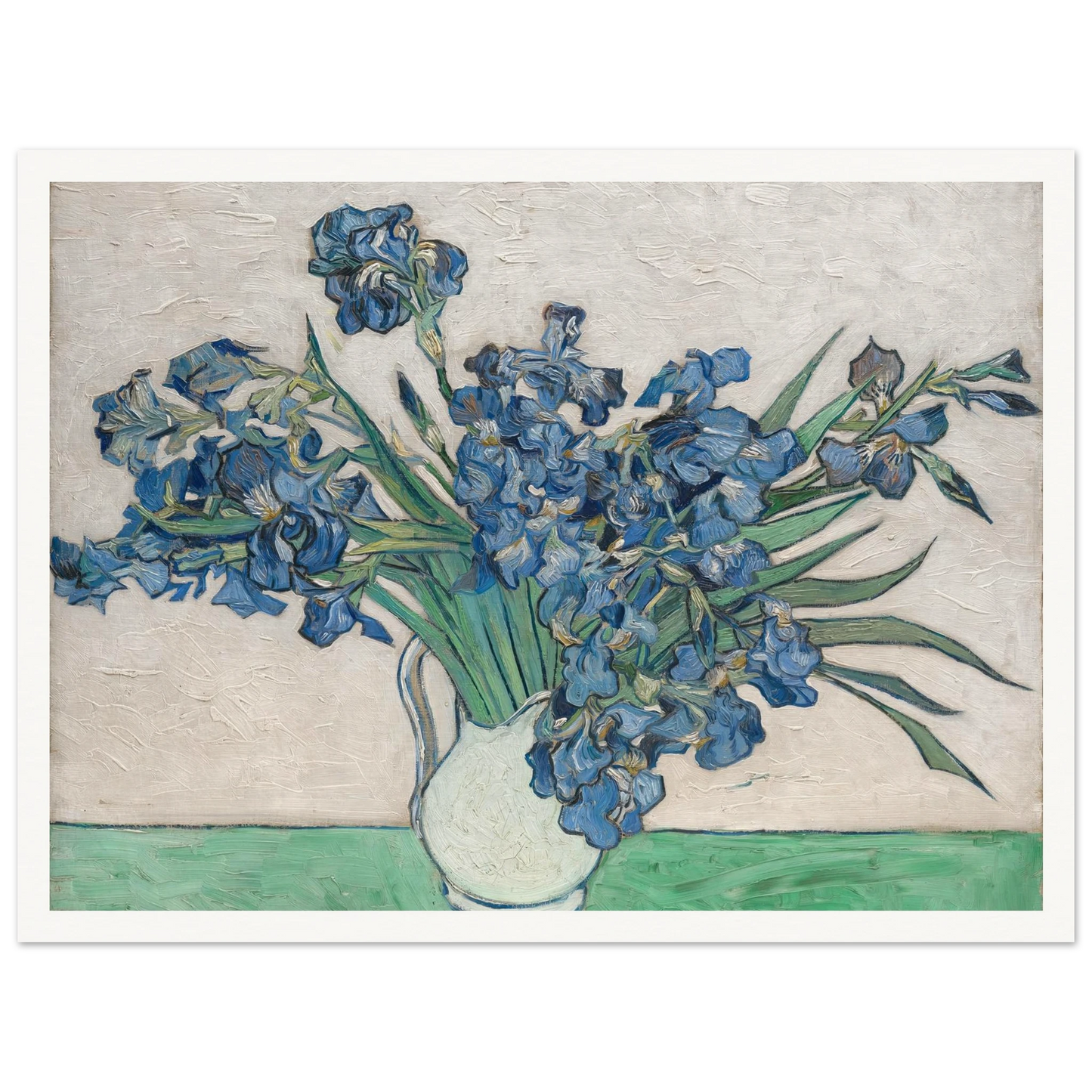 Irises (1890) Art Print | Vincent van Gogh - Framed Poster - 30x40 cm / 12x16″ - Black frame
