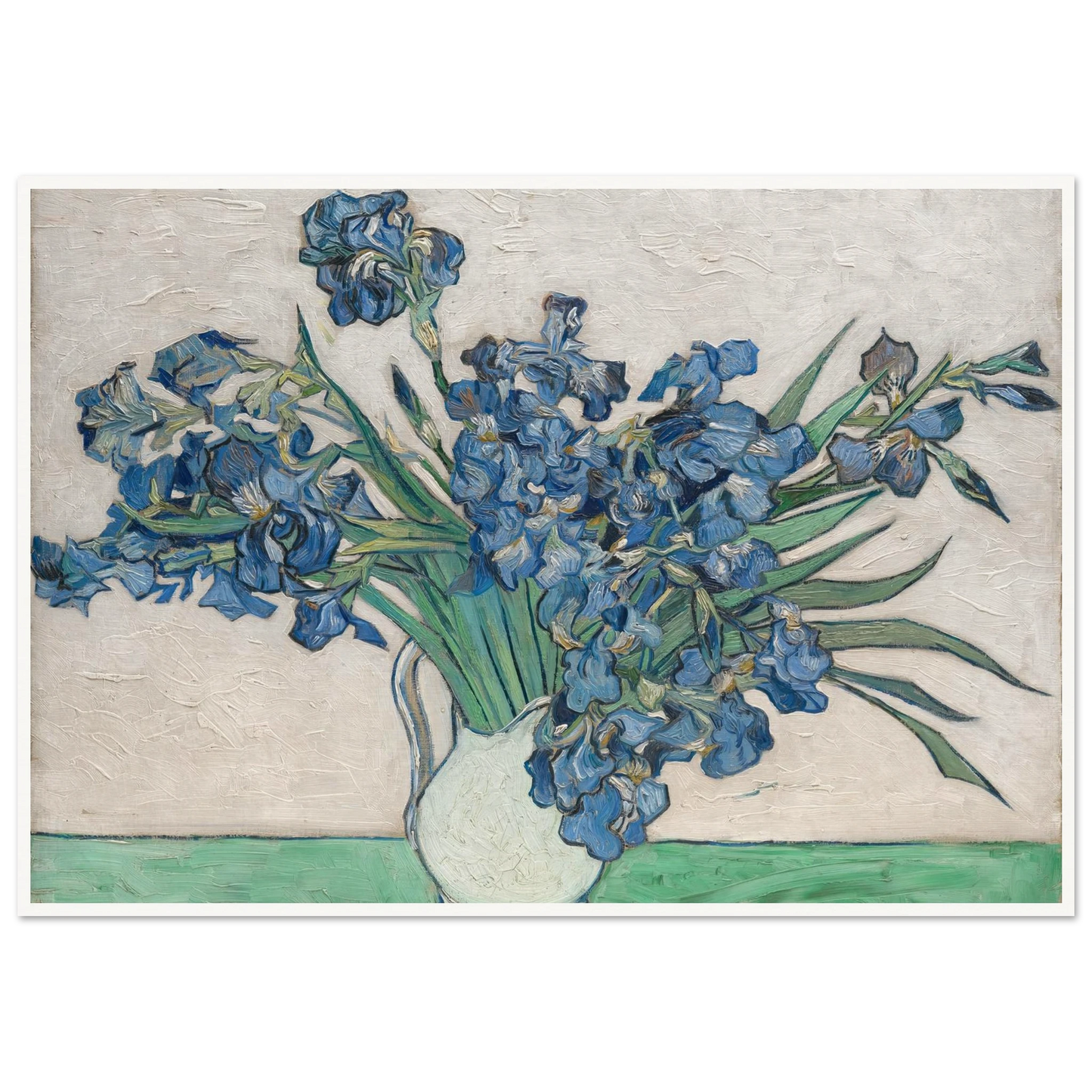 Irises (1890) Art Print | Vincent van Gogh - Framed Poster - 30x40 cm / 12x16″ - Black frame