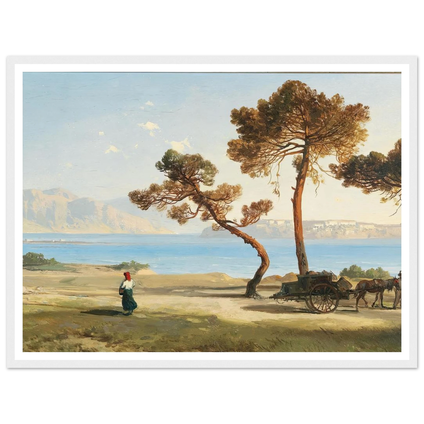 Italian Scene Art Print | Albert Zimmermann - Framed Poster - 30x40 cm / 12x16″ - Black frame