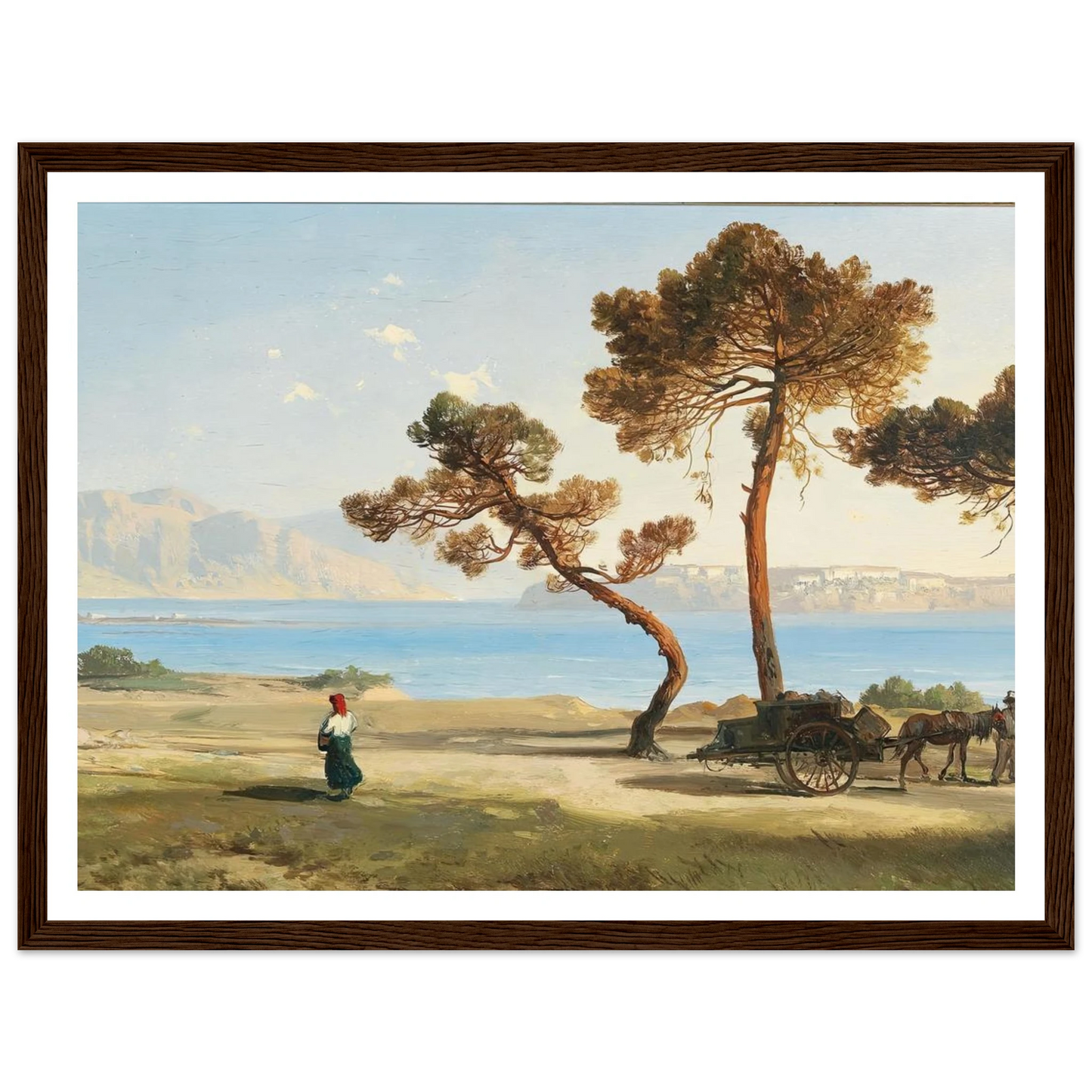 Italian Scene Art Print | Albert Zimmermann - Framed Poster - 30x40 cm / 12x16″ - Black frame