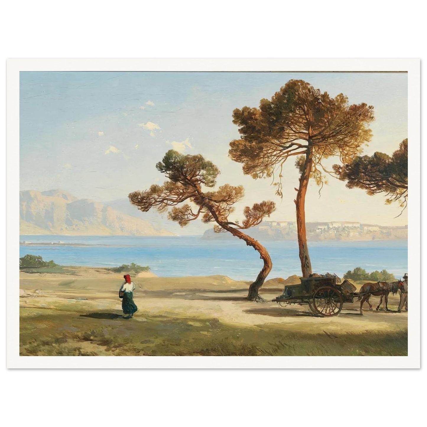 Italian Scene Art Print | Albert Zimmermann - Framed Poster - 30x40 cm / 12x16″ - Black frame