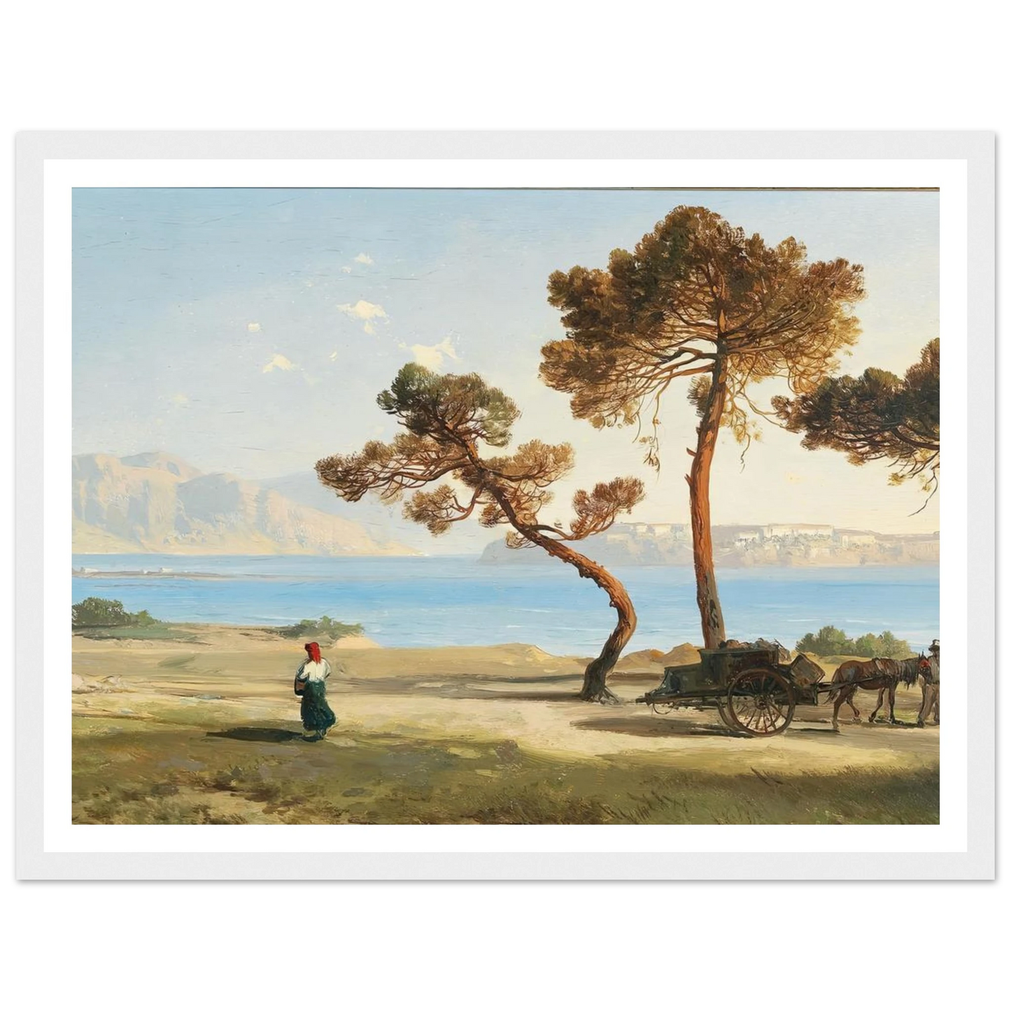 Italian Scene Art Print | Albert Zimmermann - Framed Poster - 30x40 cm / 12x16″ - Black frame