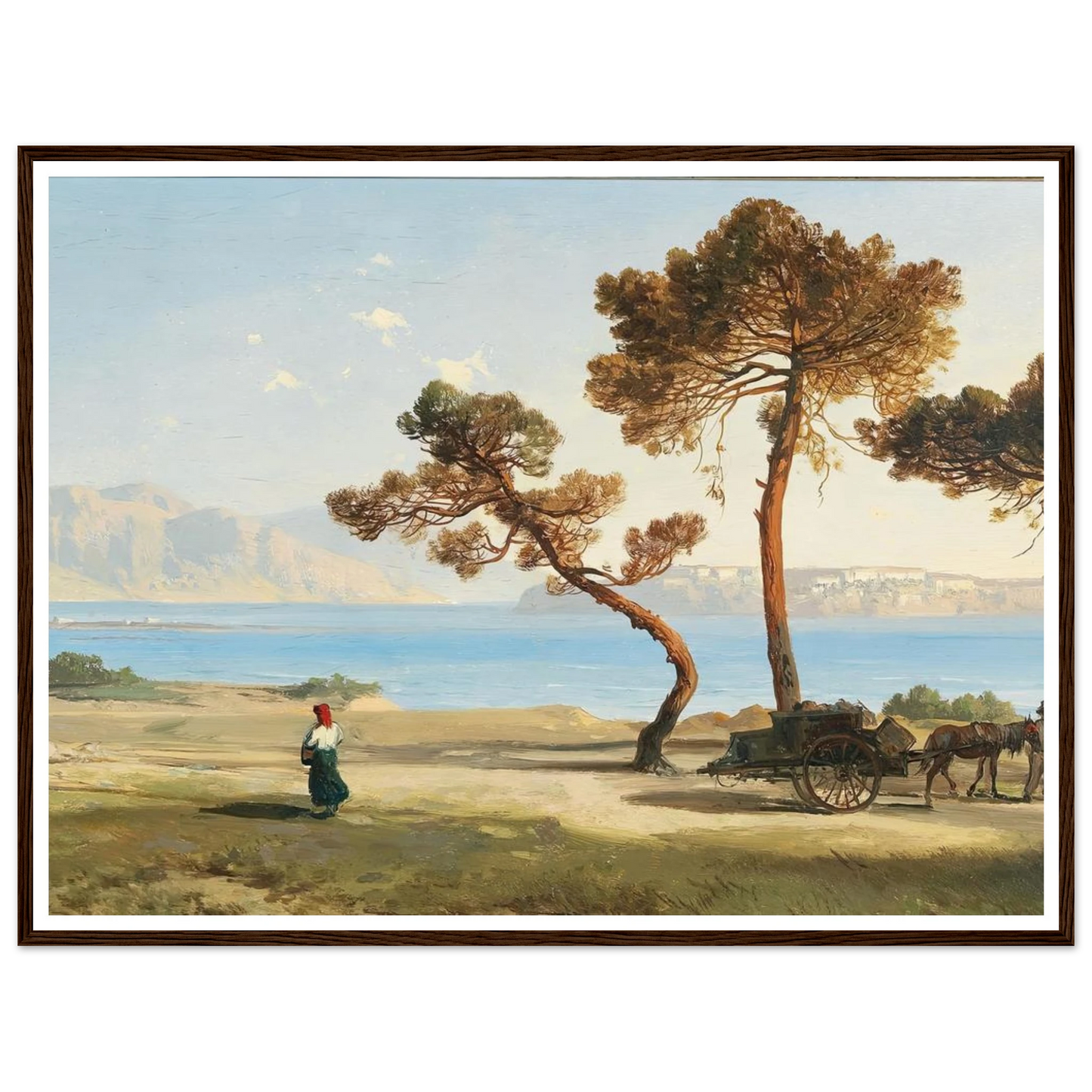 Italian Scene Art Print | Albert Zimmermann - Framed Poster - 30x40 cm / 12x16″ - Black frame