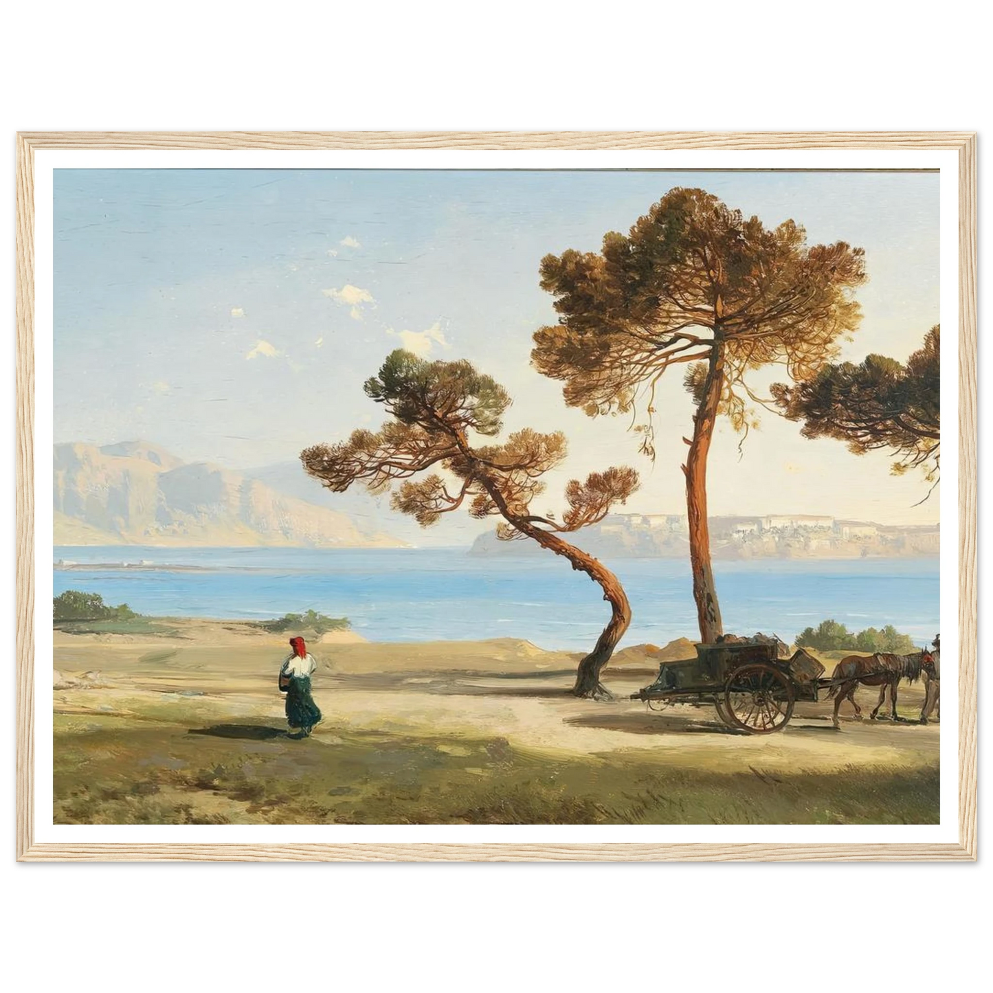Italian Scene Art Print | Albert Zimmermann - Framed Poster - 30x40 cm / 12x16″ - Black frame