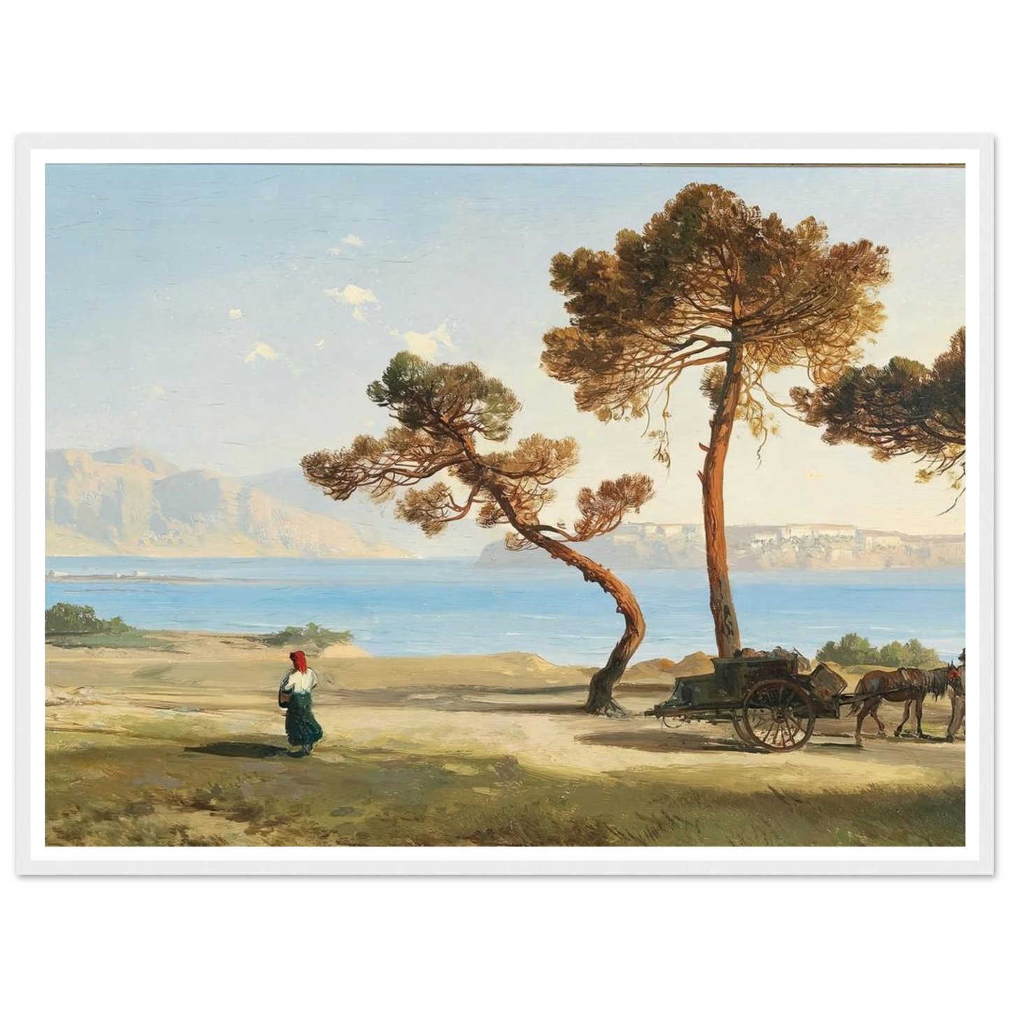 Italian Scene Art Print | Albert Zimmermann - Framed Poster - 30x40 cm / 12x16″ - Black frame