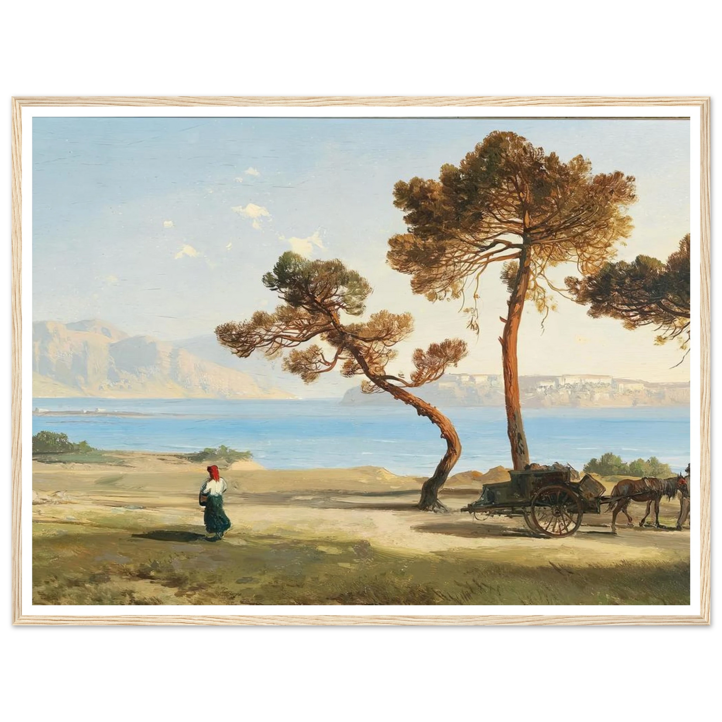 Italian Scene Art Print | Albert Zimmermann - Framed Poster - 30x40 cm / 12x16″ - Black frame