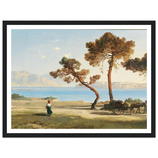Italian Scene Art Print | Albert Zimmermann - Framed Poster - 30x40 cm / 12x16″ - Black frame