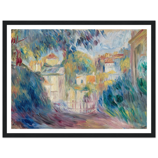 Jardin à Montmartre (1895-1900) Art Print | Pierre Auguste Renoir - Framed Poster - 30x40 cm / 12x16″ - Black frame