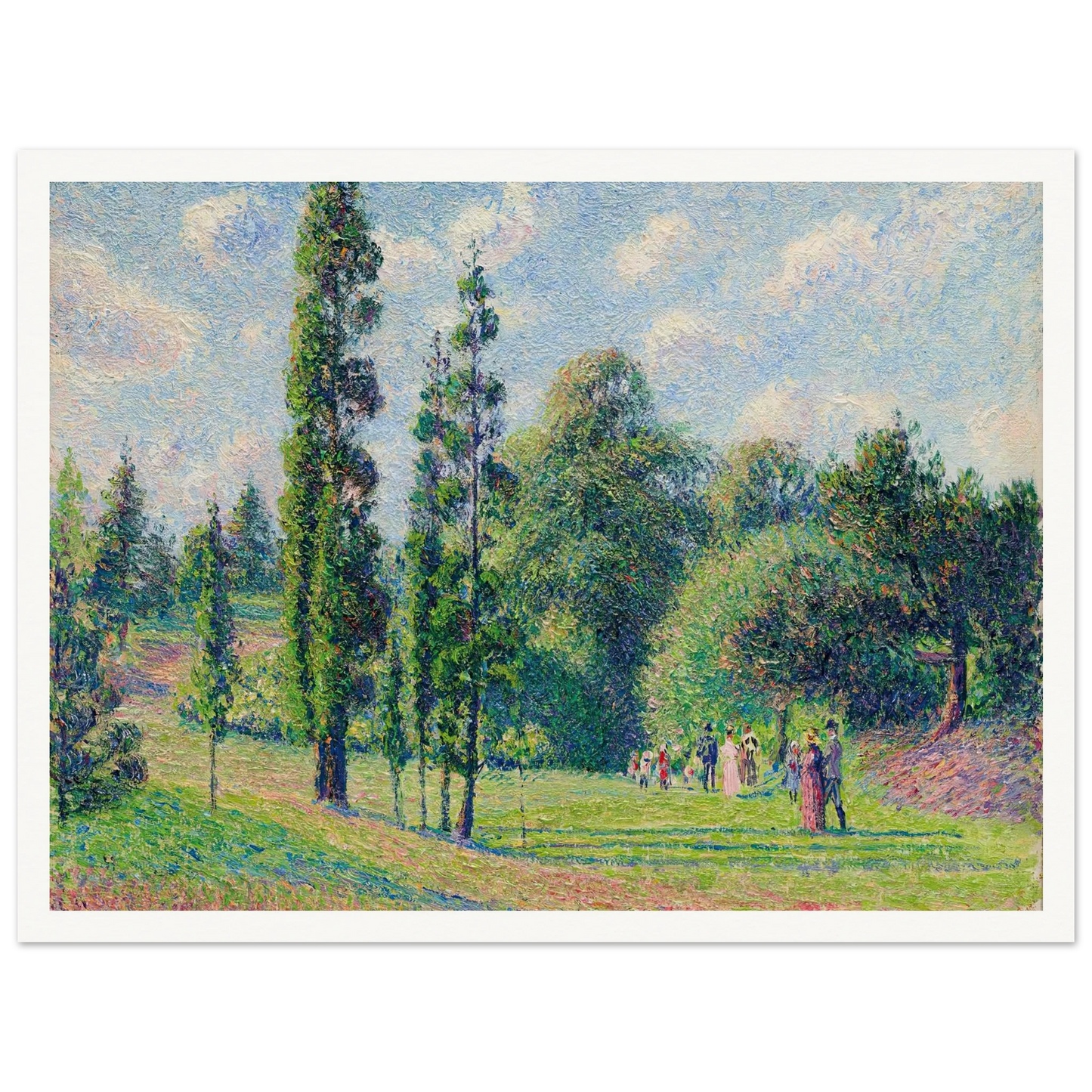 Jardin de Kew, Londres, près d’un étang (1892) Art Print | Camille Pissarro - Framed Poster - 30x40 cm / 12x16″ - Black frame