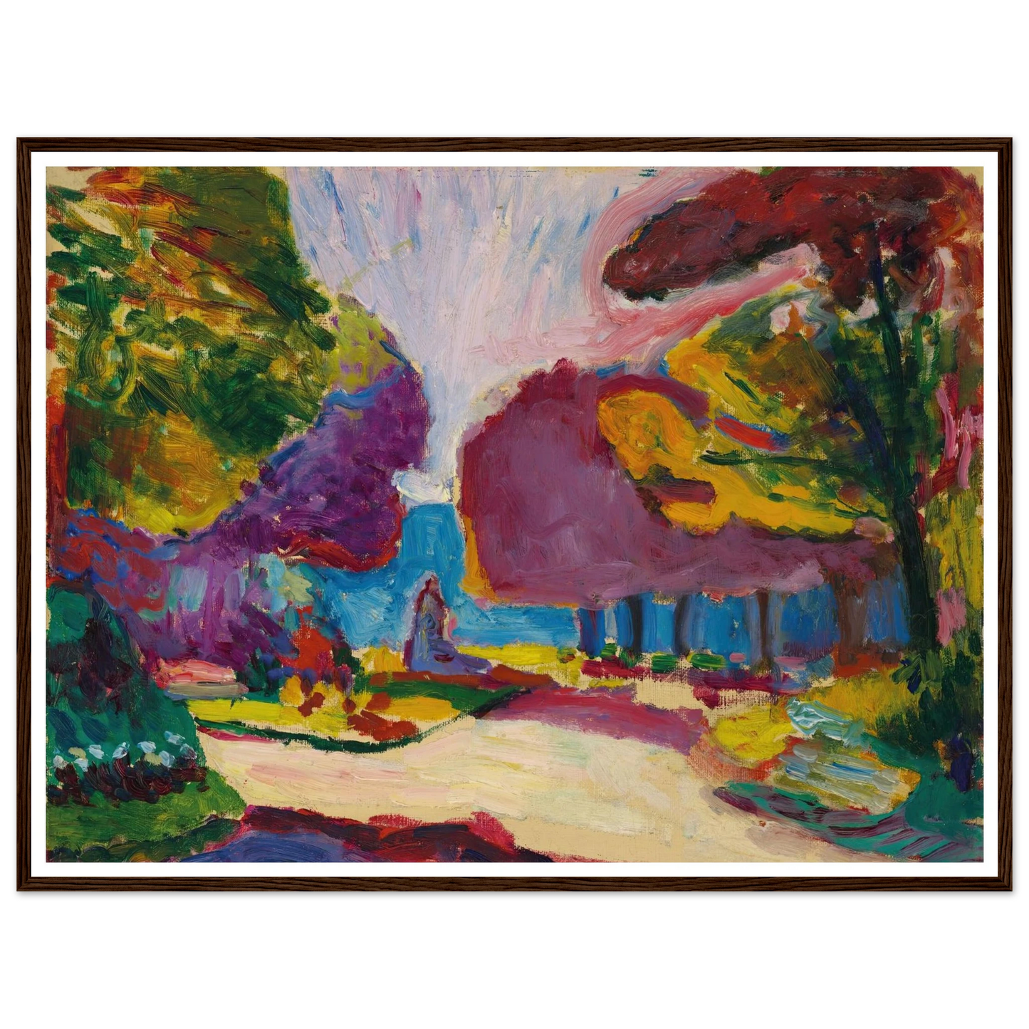 Jardin du Luxembourg, Paris (1902) Art Print | Henri Matisse - Framed Poster - 30x40 cm / 12x16″ - Black frame
