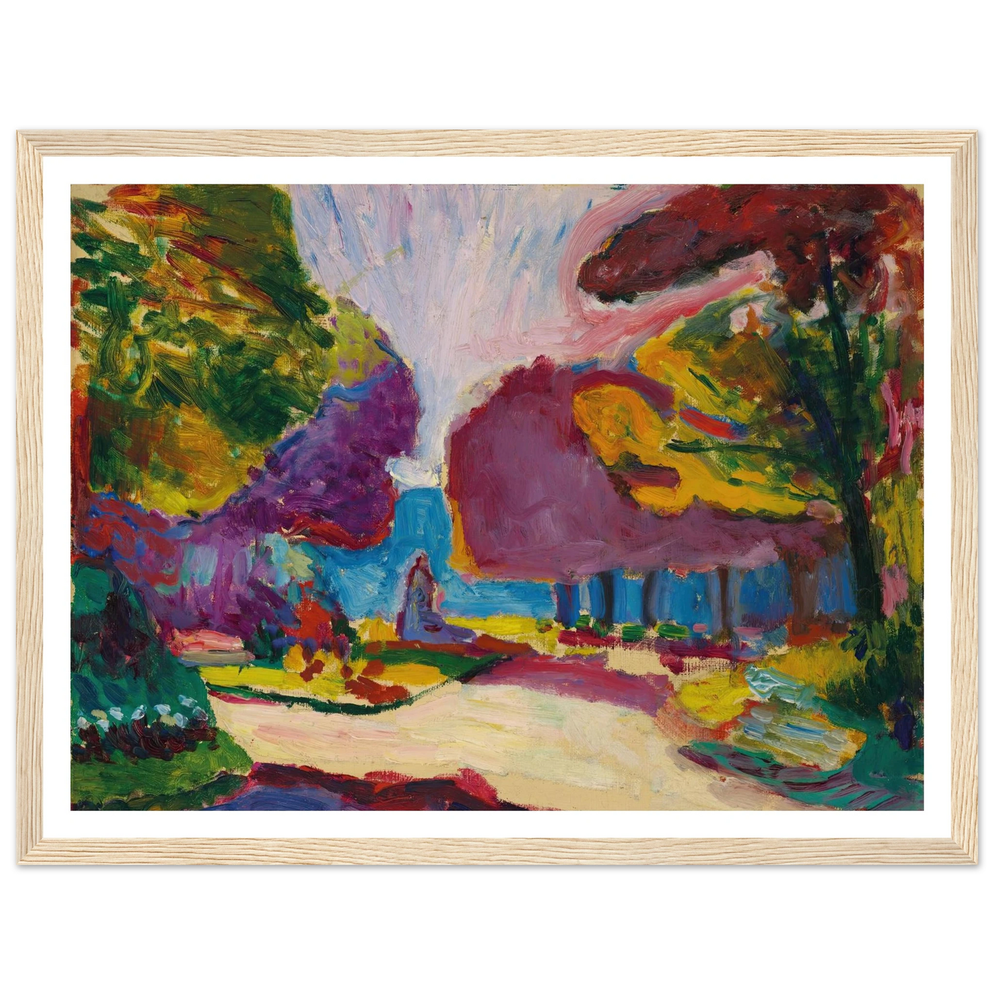 Jardin du Luxembourg, Paris (1902) Art Print | Henri Matisse - Framed Poster - 30x40 cm / 12x16″ - Black frame
