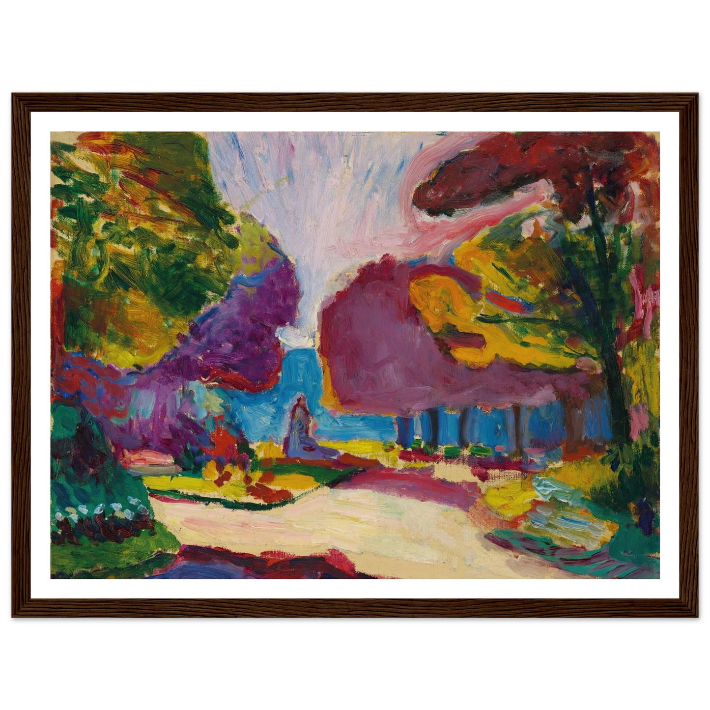 Jardin du Luxembourg, Paris (1902) Art Print | Henri Matisse - Framed Poster - 30x40 cm / 12x16″ - Black frame