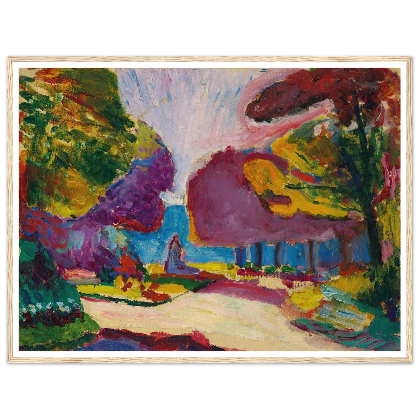 Jardin du Luxembourg, Paris (1902) Art Print | Henri Matisse - Framed Poster - 30x40 cm / 12x16″ - Black frame