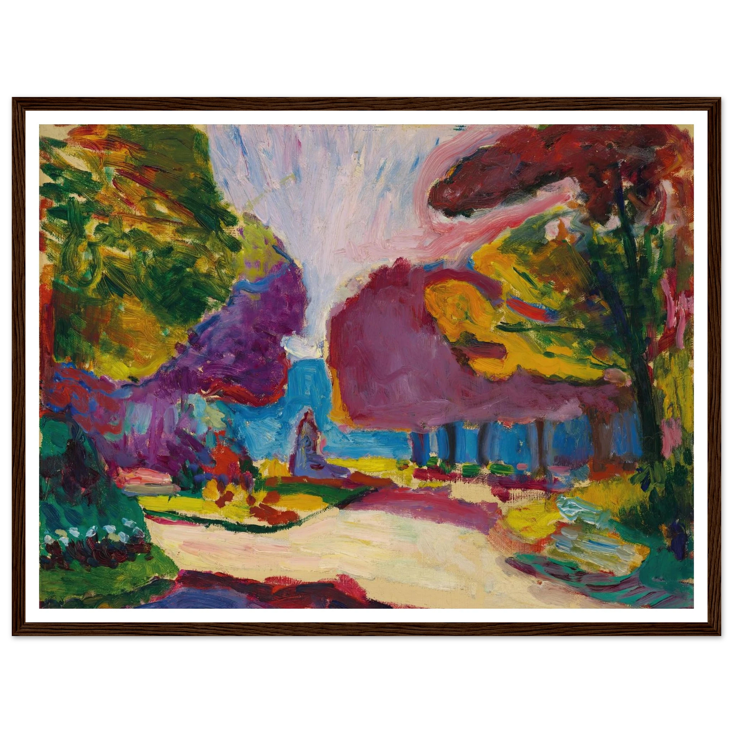 Jardin du Luxembourg, Paris (1902) Art Print | Henri Matisse - Framed Poster - 30x40 cm / 12x16″ - Black frame