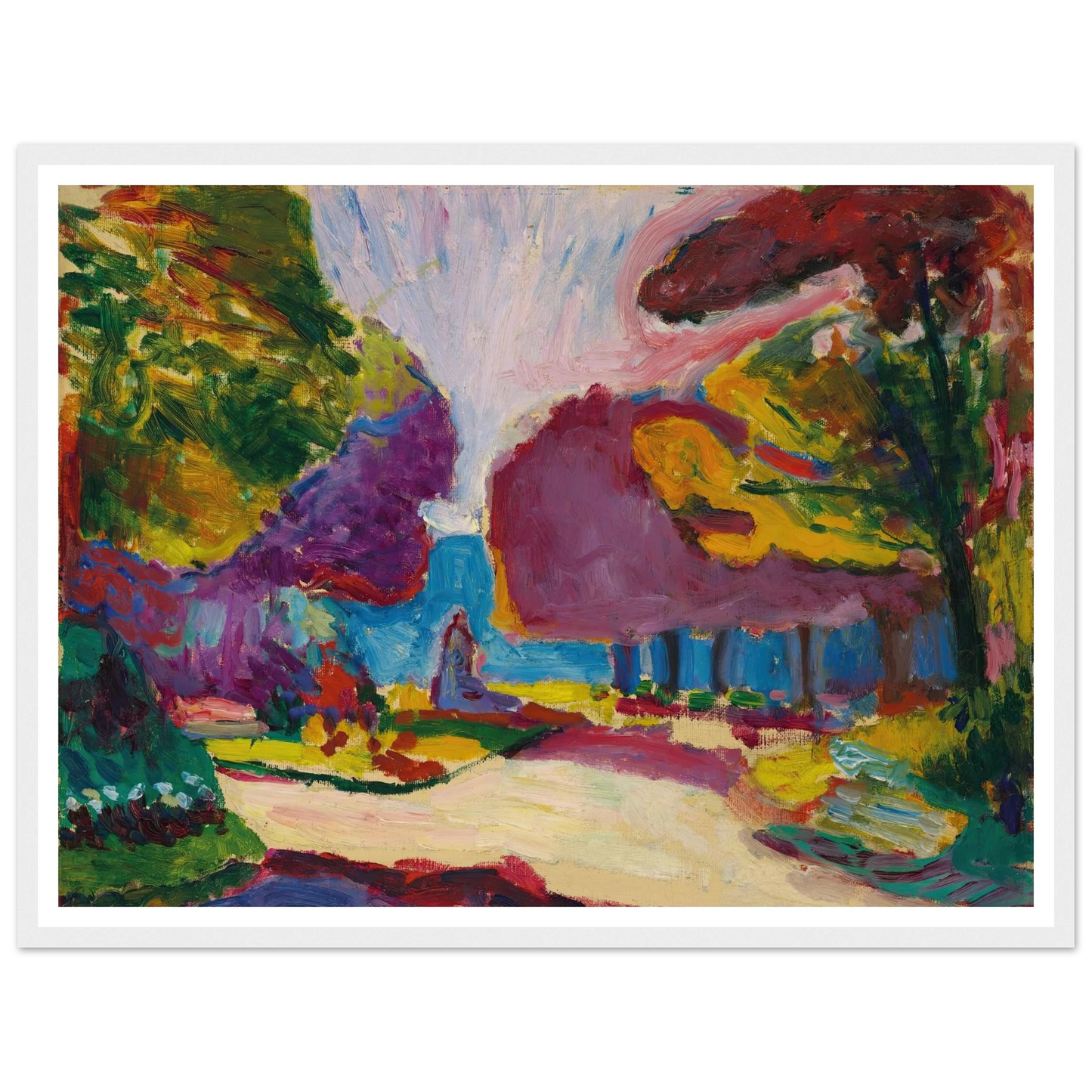 Jardin du Luxembourg, Paris (1902) Art Print | Henri Matisse - Framed Poster - 30x40 cm / 12x16″ - Black frame