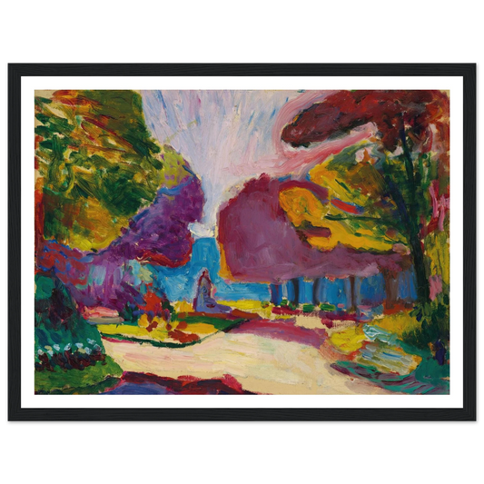 Jardin du Luxembourg, Paris (1902) Art Print | Henri Matisse - Framed Poster - 30x40 cm / 12x16″ - Black frame