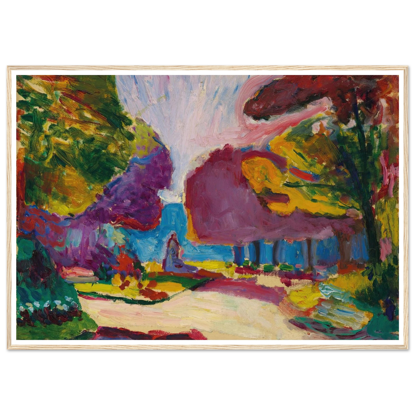 Jardin du Luxembourg, Paris (1902) Art Print | Henri Matisse - Framed Poster - 30x40 cm / 12x16″ - Black frame