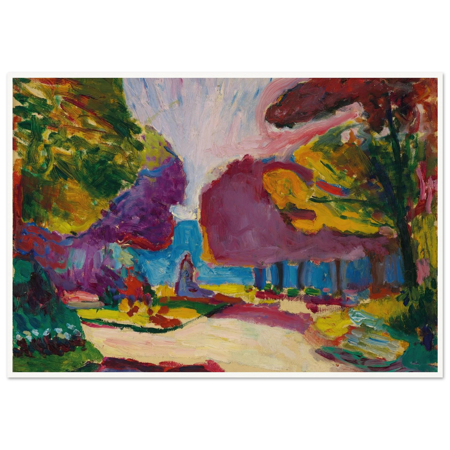 Jardin du Luxembourg, Paris (1902) Art Print | Henri Matisse - Framed Poster - 30x40 cm / 12x16″ - Black frame