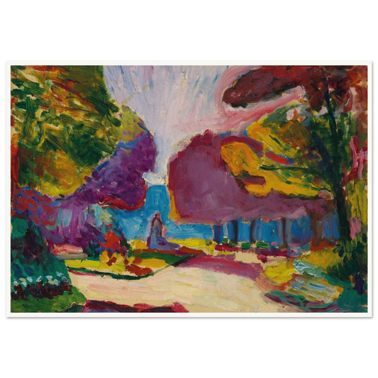 Jardin du Luxembourg, Paris (1902) Art Print | Henri Matisse - Framed Poster - 30x40 cm / 12x16″ - Black frame