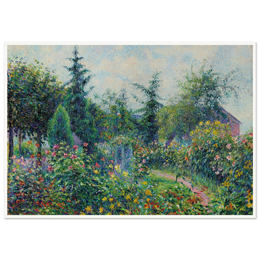 Jardin et poulailler chez Octave Mirbeau, Les Damps (1892) Art Print | Camille Pissarro - Framed Poster - 30x40 cm / 12x16″ - Black frame