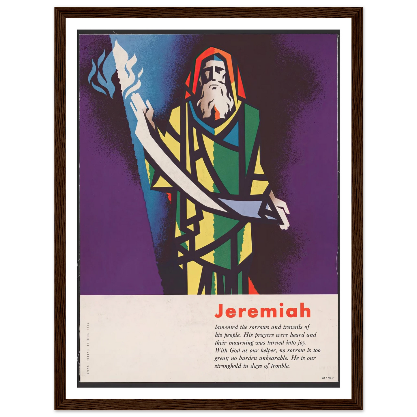 Jeremiah (1956) Art Print | Joseph Binder - Framed Poster - 30x40 cm / 12x16″ - Black frame