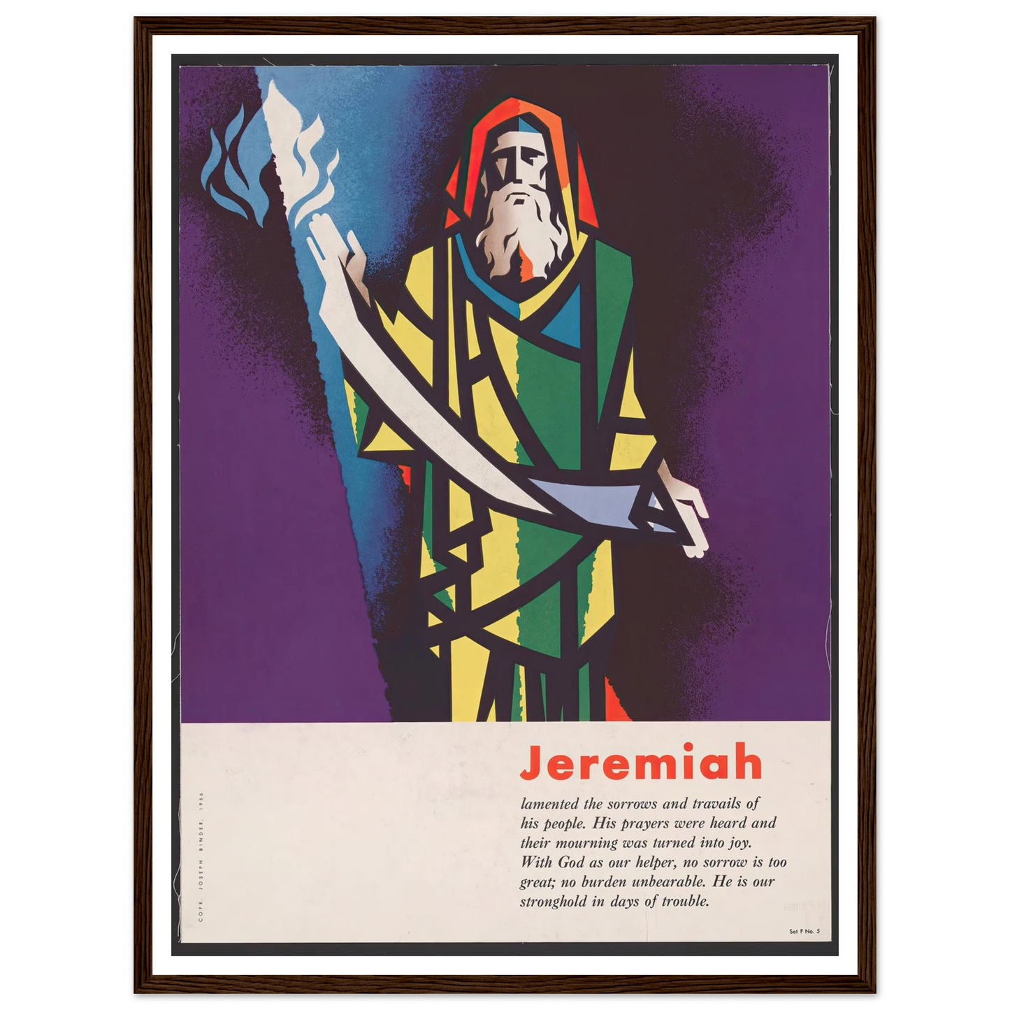 Jeremiah (1956) Art Print | Joseph Binder - Framed Poster - 30x40 cm / 12x16″ - Black frame