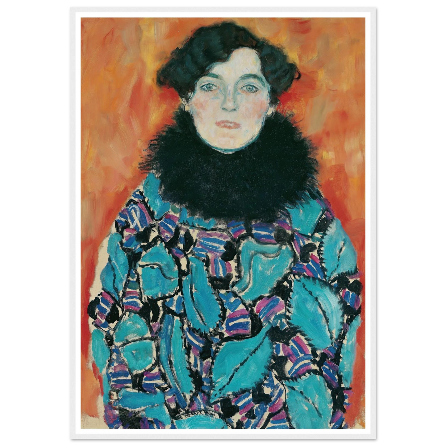 Johanna Staude (1917) Art Print | Gustav Klimt - Framed Poster - 30x40 cm / 12x16″ - Black frame