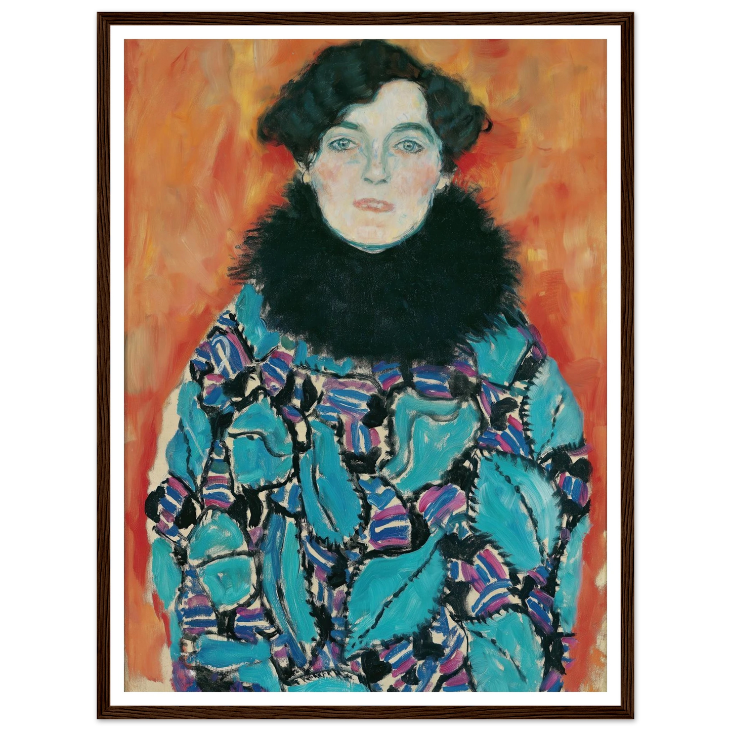 Johanna Staude (1917) Art Print | Gustav Klimt - Framed Poster - 30x40 cm / 12x16″ - Black frame