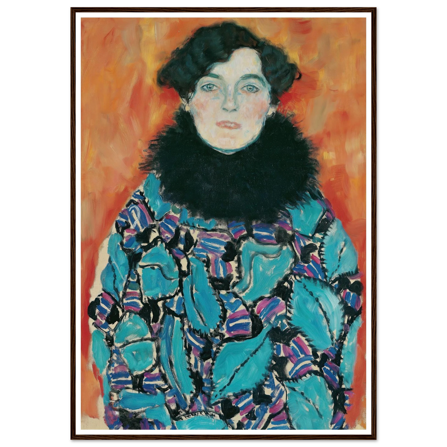 Johanna Staude (1917) Art Print | Gustav Klimt - Framed Poster - 30x40 cm / 12x16″ - Black frame