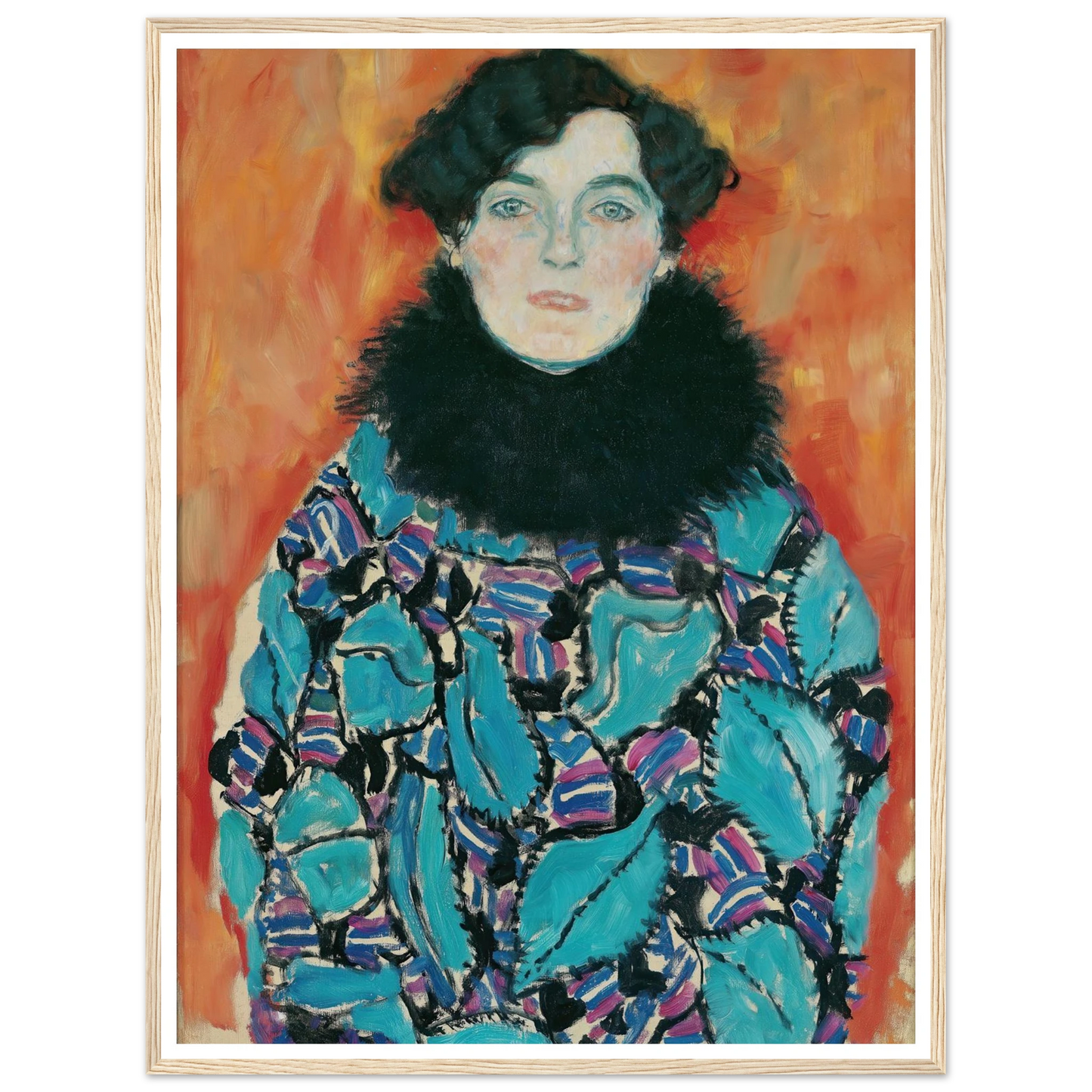 Johanna Staude (1917) Art Print | Gustav Klimt - Framed Poster - 30x40 cm / 12x16″ - Black frame