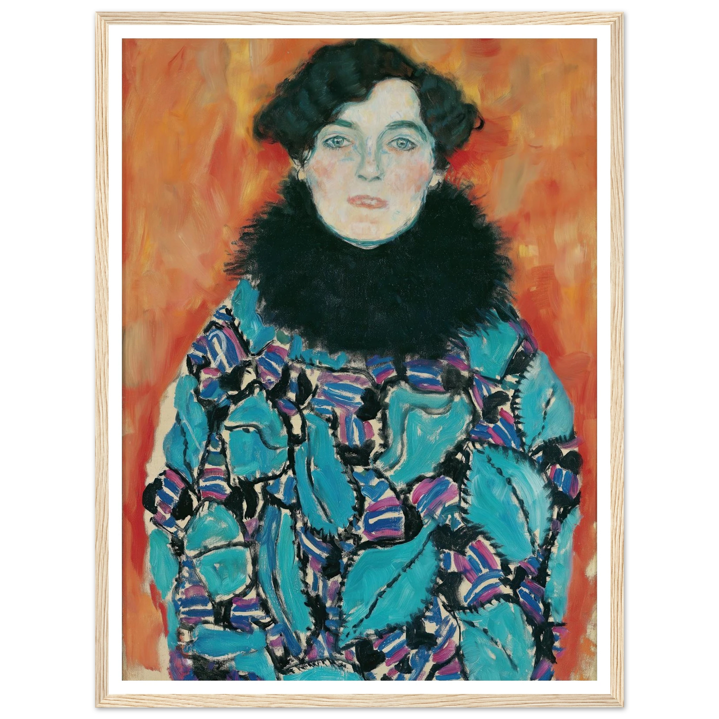 Johanna Staude (1917) Art Print | Gustav Klimt - Framed Poster - 30x40 cm / 12x16″ - Black frame