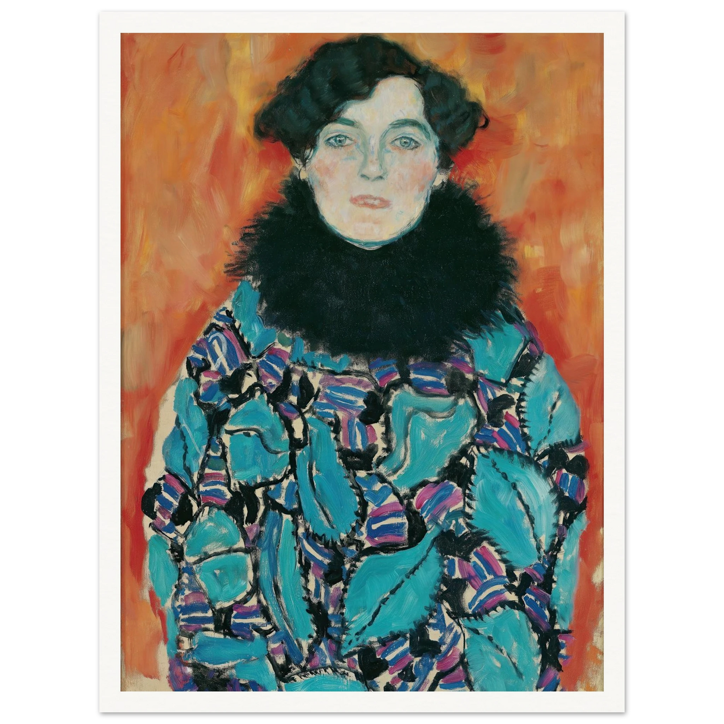 Johanna Staude (1917) Art Print | Gustav Klimt - Framed Poster - 30x40 cm / 12x16″ - Black frame