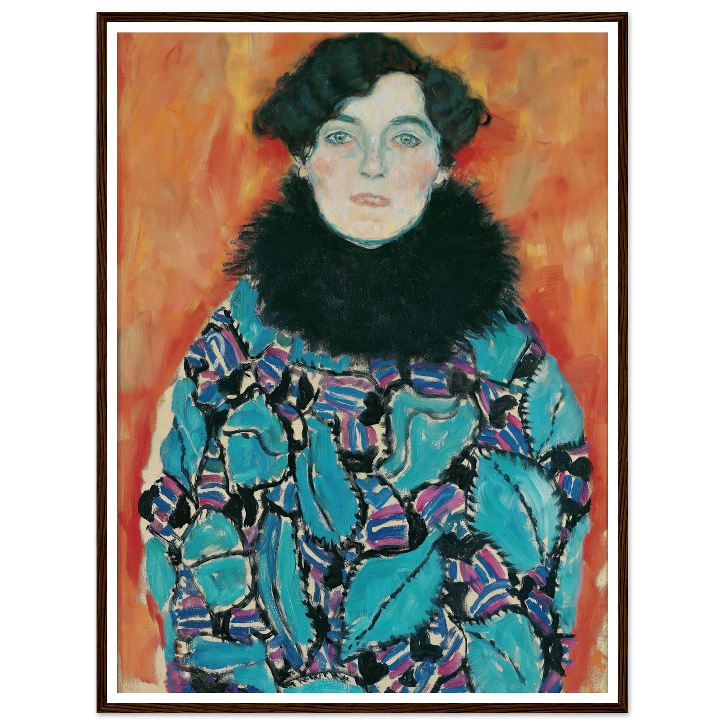 Johanna Staude (1917) Art Print | Gustav Klimt - Framed Poster - 30x40 cm / 12x16″ - Black frame