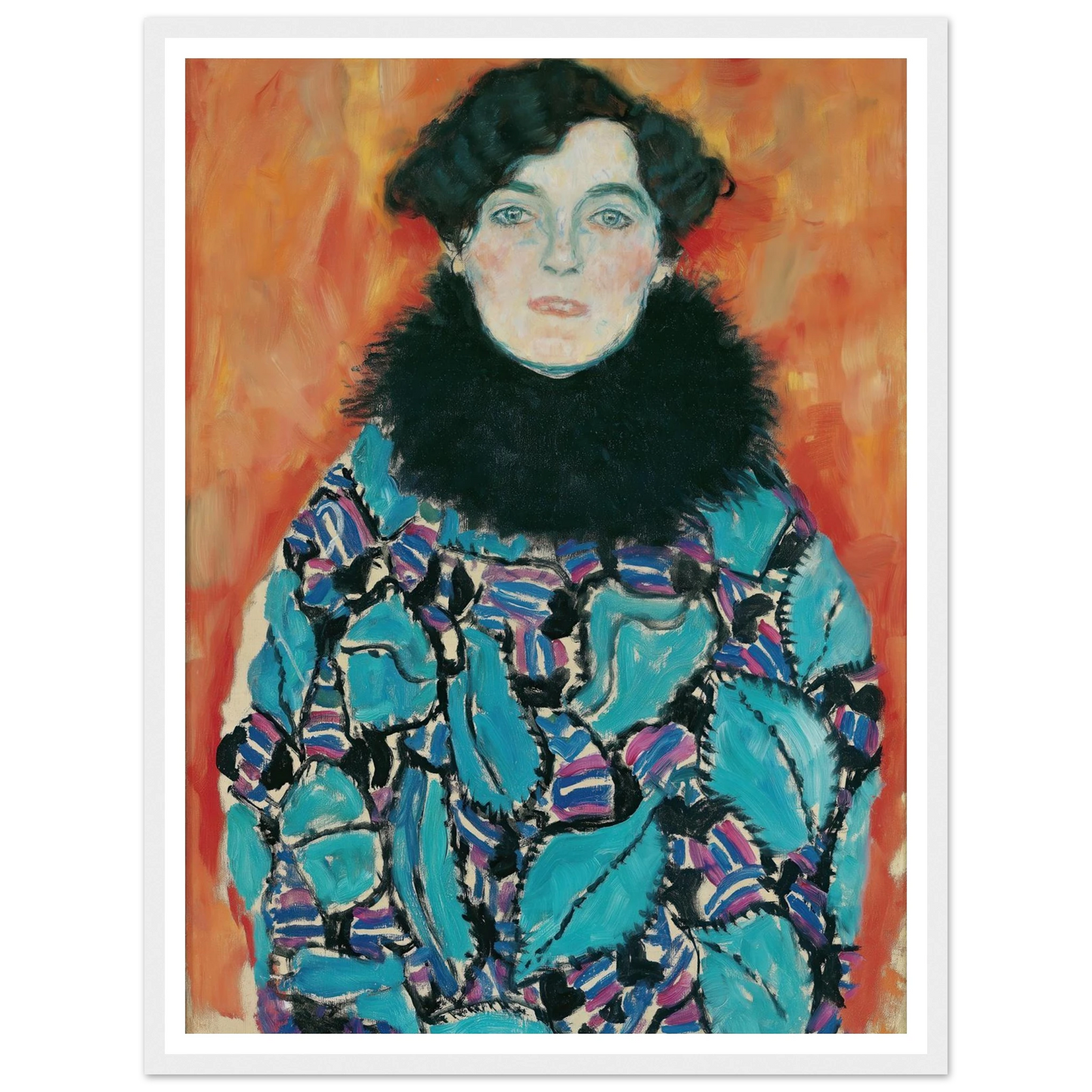 Johanna Staude (1917) Art Print | Gustav Klimt - Framed Poster - 30x40 cm / 12x16″ - Black frame