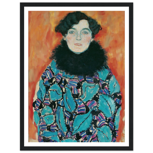 Johanna Staude (1917) Art Print | Gustav Klimt - Framed Poster - 30x40 cm / 12x16″ - Black frame