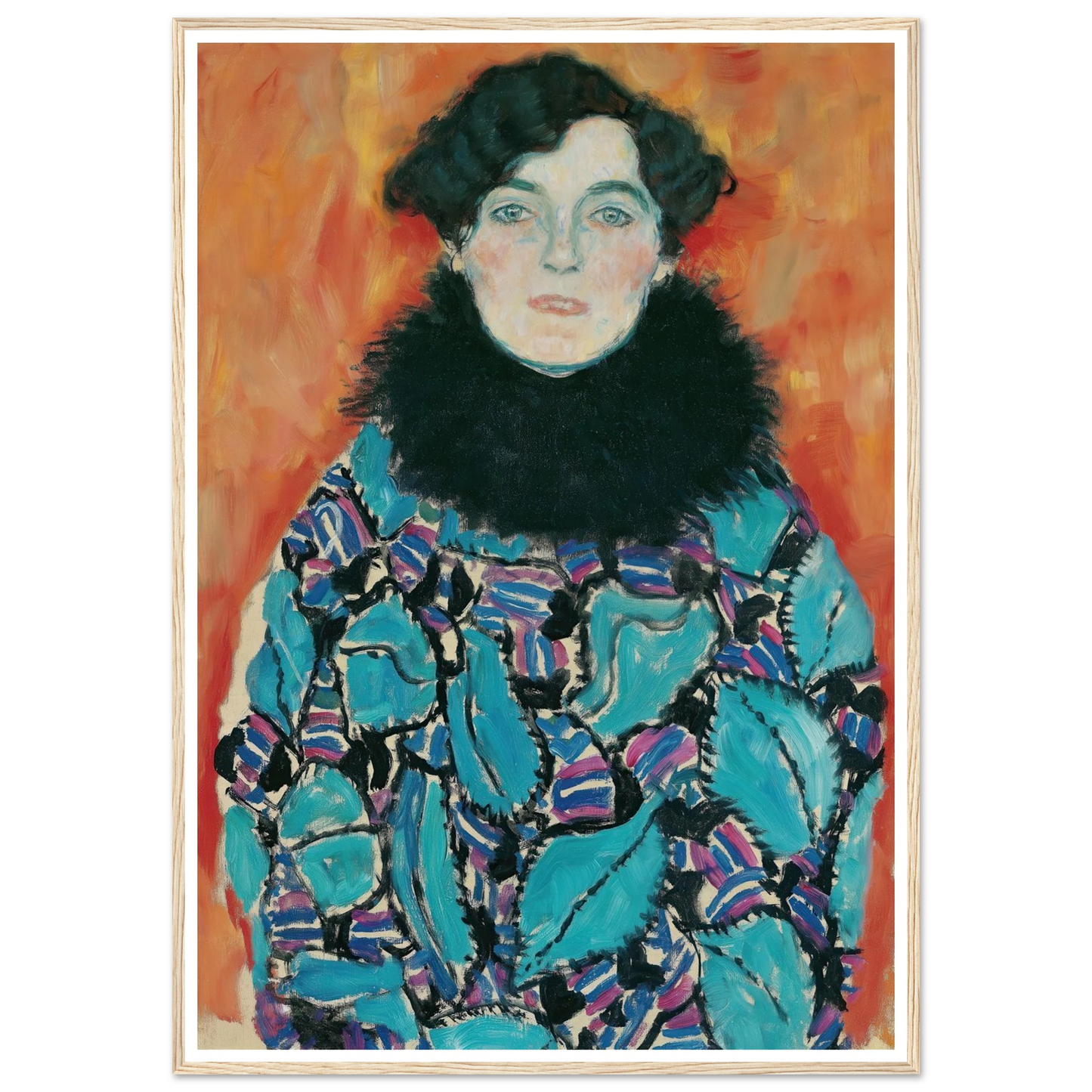 Johanna Staude (1917) Art Print | Gustav Klimt - Framed Poster - 30x40 cm / 12x16″ - Black frame