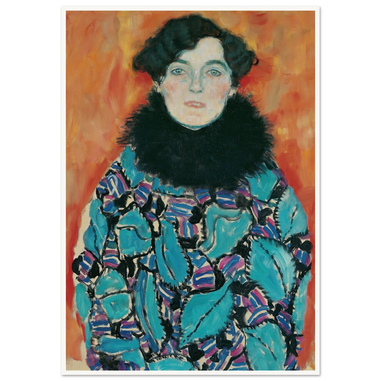 Johanna Staude (1917) Art Print | Gustav Klimt - Framed Poster - 30x40 cm / 12x16″ - Black frame